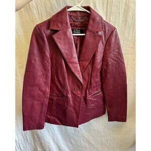 Wilson Leather Jacket Woman Small Fuchsia Pink Pelle Studio Italian Leather Soft